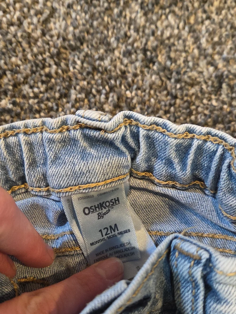 5 Assorted Pairs Of 12 Months Baby Boy Jeans